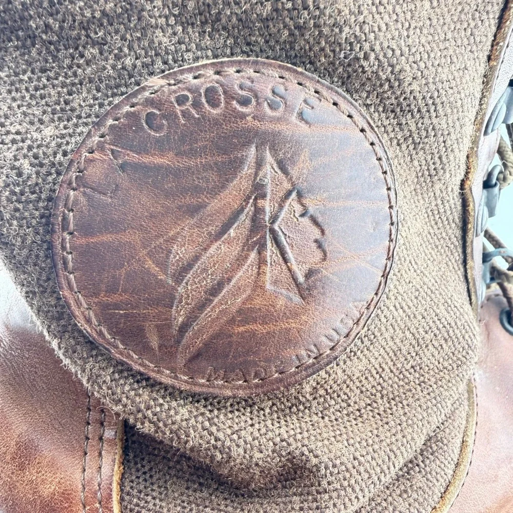 LaCrosse Hunting Boots Mens 10 Brown Leather Canvas Waterproof Made in USA